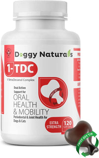 1TDC Dual Action Natural Support – Twist Off for Dogs & Cats (4- in - 1 Wellness) Supports Oral Health, Hip & Joint Health, Muscle Recovery, Skin & Coat Health