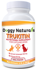Trukitin Chitosin Based Phosphate Binder for Cats & Dogs - Renal Support Supplement with Calcium Carbonate Oral Powder (Made in U.S.A)