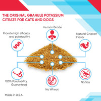 Potassium Citrate Plus Cranberry Granules 300gm for Cats and Dogs - UTI Support-Helps Deter Formation of Calcium Oxalate, Bladder & Kidney Stones