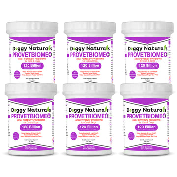 ProVetBiome Plus Capsule High Quality Probiotics Supplement for Pets (360 Capsules) Made in U.S.A - NO Refrigeration Required !! (6 Pack )